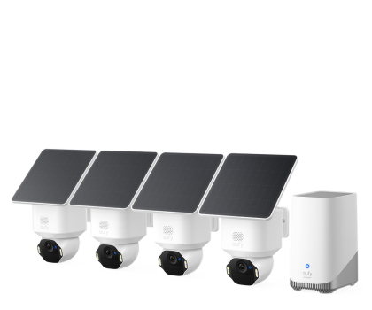 Inteligentna kamera Eufy Zestaw 4 kamer eufy SoloCam E42 Biały + HomeBase 3